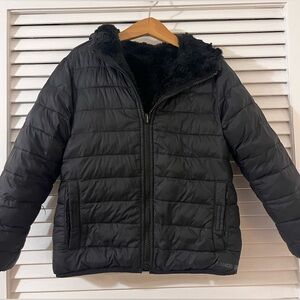 Lands’ End🤍Boys/Girls Reversible Winter Coat Black